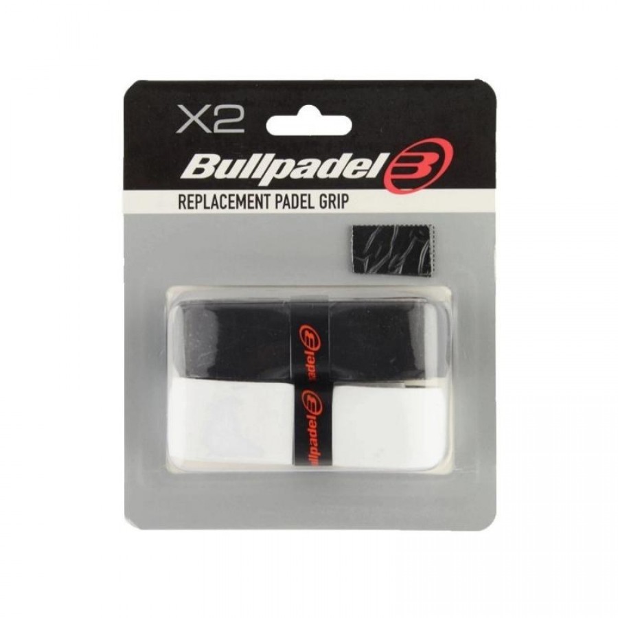 Blister Bullpadel 2 Poignees Remplacement GR1210 Noir Blanc  Offre - Pas cher