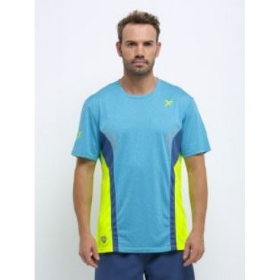 T-SHIRT DROP SHOT CONTRA ROUPA AZUL PADDLE - Barata Oferta Outlet