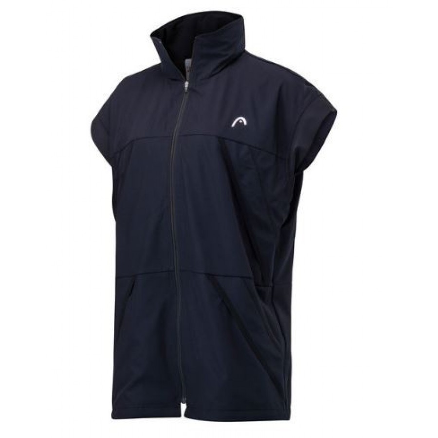 Ropa de Padel Head CAPSULE SLEEVELESS OUTER JACKET W BLACK  Oferta + Barato