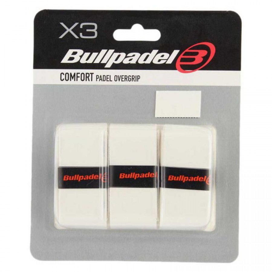 Blister Bullpadel 3 Overgrips GB1603 Comfort Blanco  Oferta + Barato