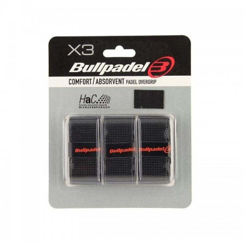 Blister Overgrips Bullpadel Comfort Absorvent Negro 3 Unidades Blister Overgrips Bullpadel Comfort Absorvent Negro 3 Unidades