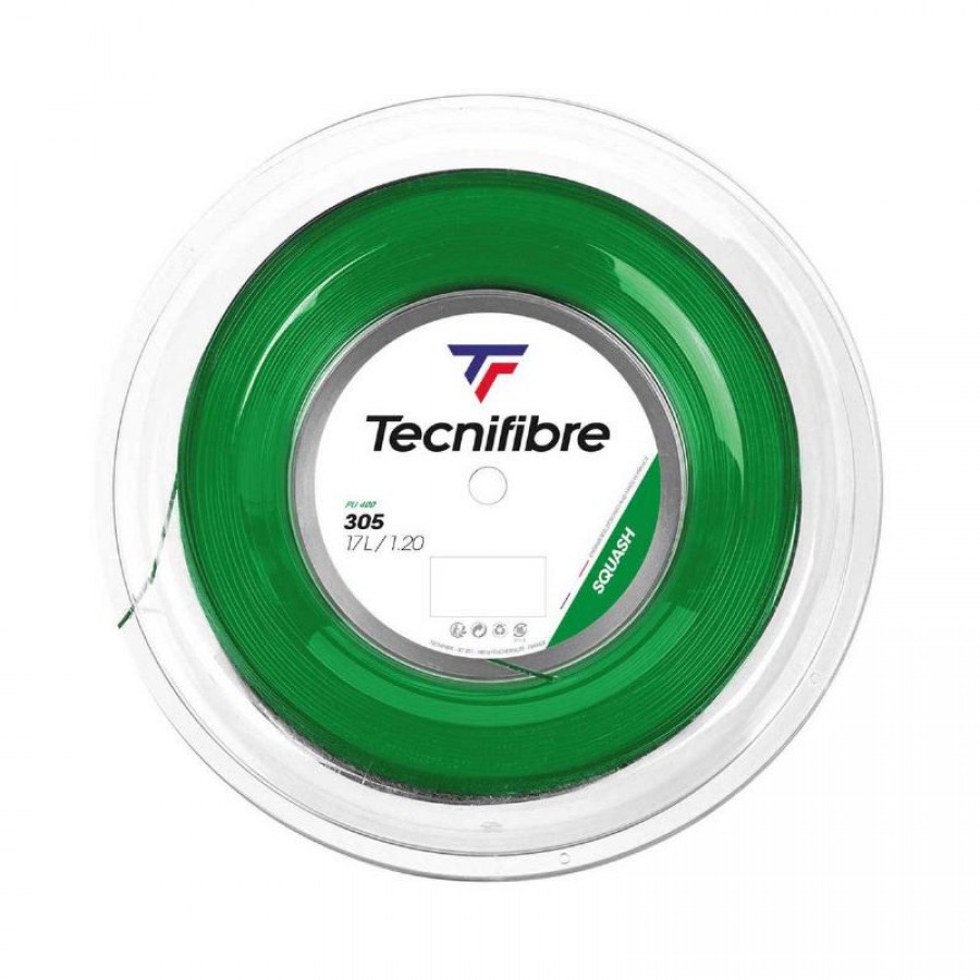 Moulinet de squash Cordaje 110m Tecnifibre 305 1,20mm Vert  Offre - Pas cher