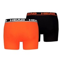 Boxers Head Basic Laranja Preto 2 Unidades  Oferta + Barato