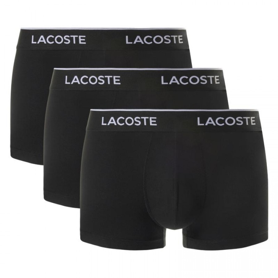 Boxers Lacoste Negro 3 Unidades  Oferta + Barato