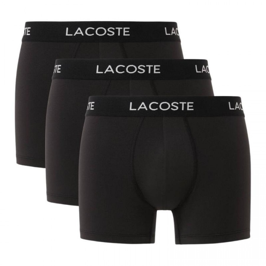 Lacoste Piqué Black Boxers 3 Units  Offer + Cheap