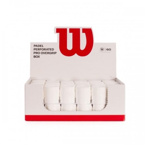Caja Wilson Pro Padel Perforado Blanco 60 Overgrips Caja Wilson Pro Padel Perforado Blanco 60 Overgrips