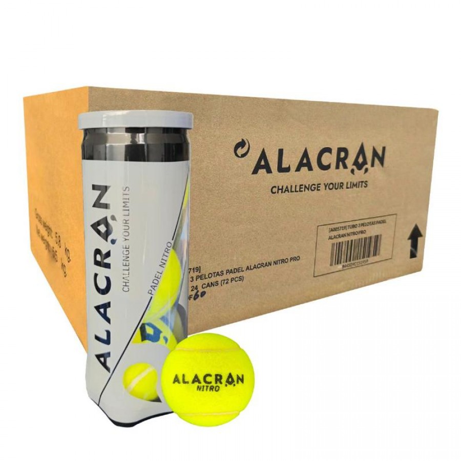 Cajon 72 Pelotas - 24 Botes de 3 uds - Alacran Nitro  PADELPOINT Cajon 72 Pelotas - 24 Botes de 3 uds - Alacran Nitro