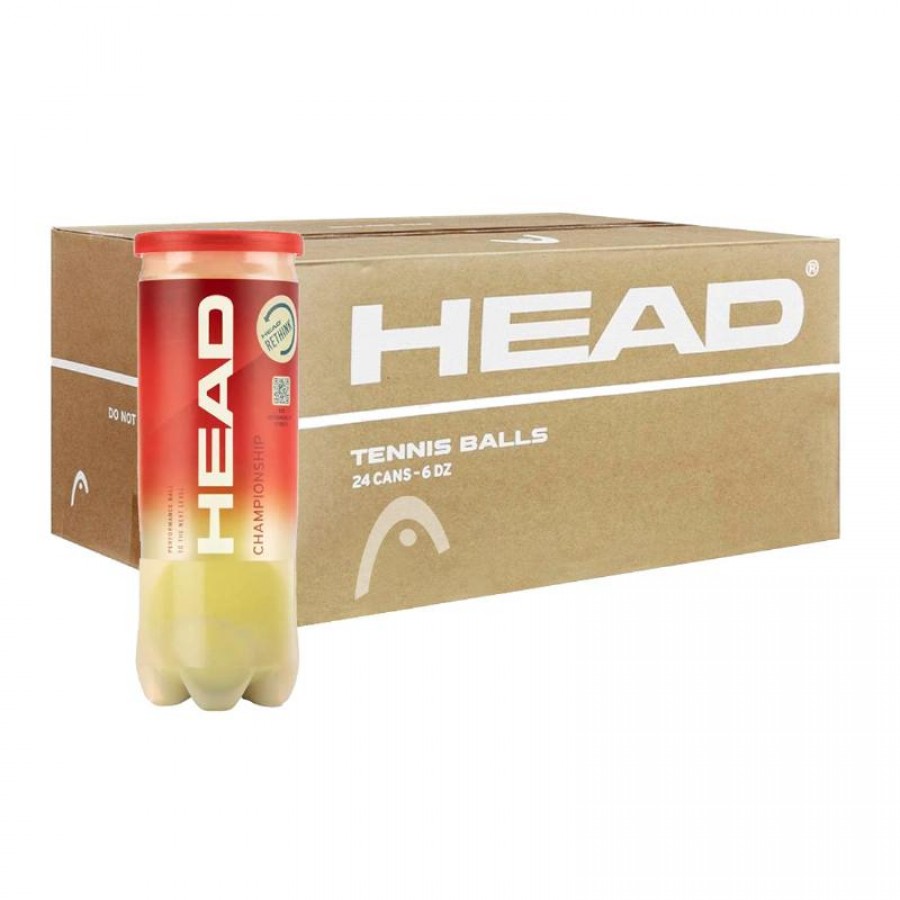 Box 72 Balls - 24 Jars of 3 pcs - Head Championship Tennis  Offer + Cheap