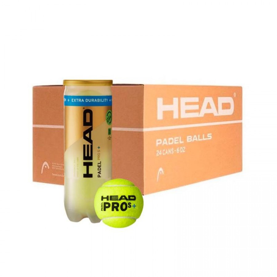 Cajon 72 Pelotas - 24 Botes de 3 uds - Head Padel Pro S+  Oferta + Barato