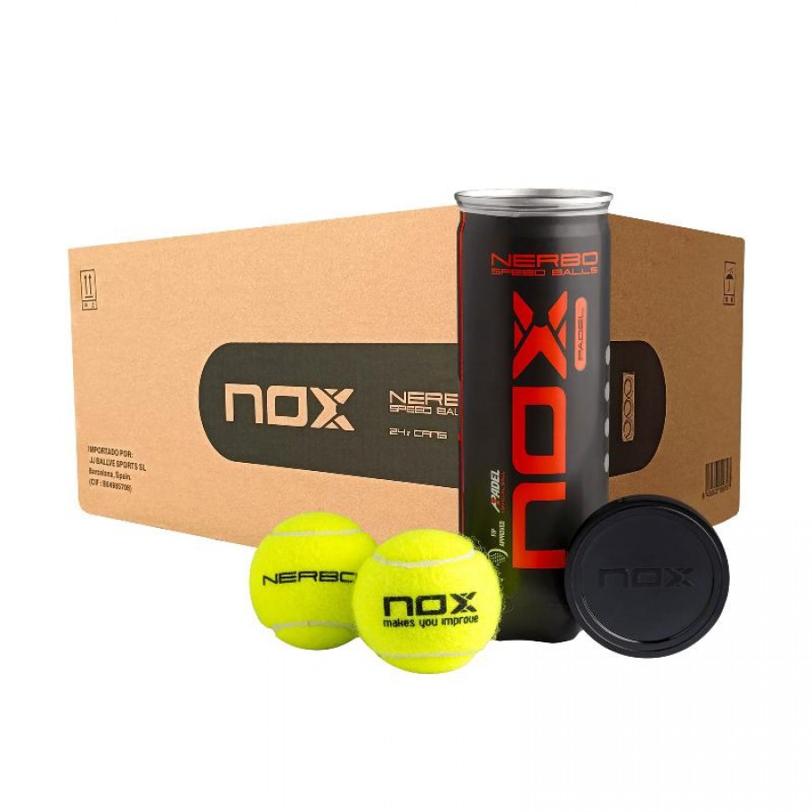 Cajon 72 Pelotas - 24 Botes de 3 uds - Nox Nerbo  Oferta + Barato