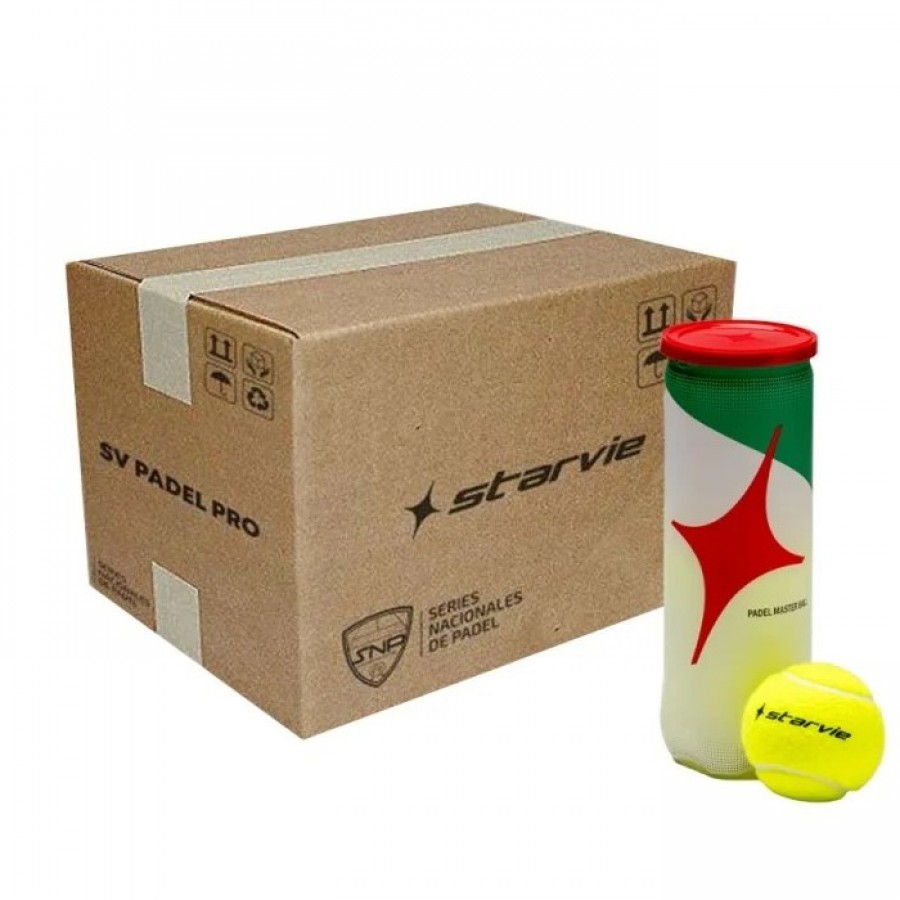 Cajon 72 Pelotas - 24 Botes de 3 uds Starvie Padel Master  Oferta + Barato