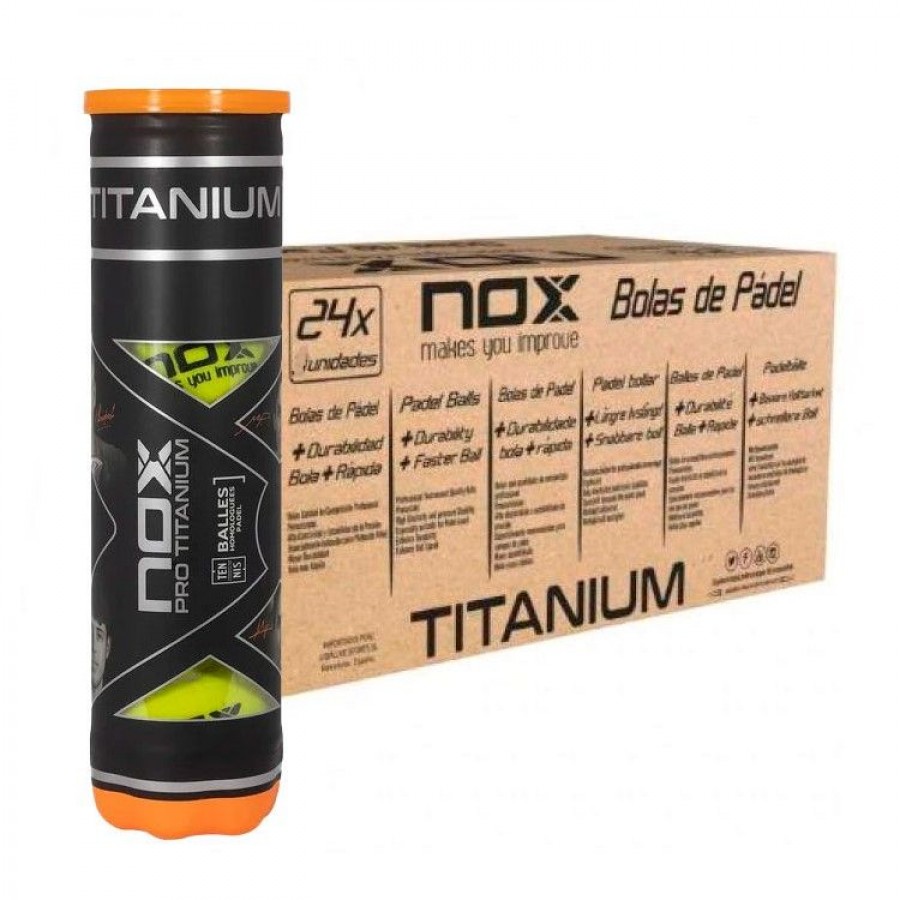 Caixa 96 Bolas - 24 Latas de 4 pecas - Nox Pro Titanium  Oferta + Barato