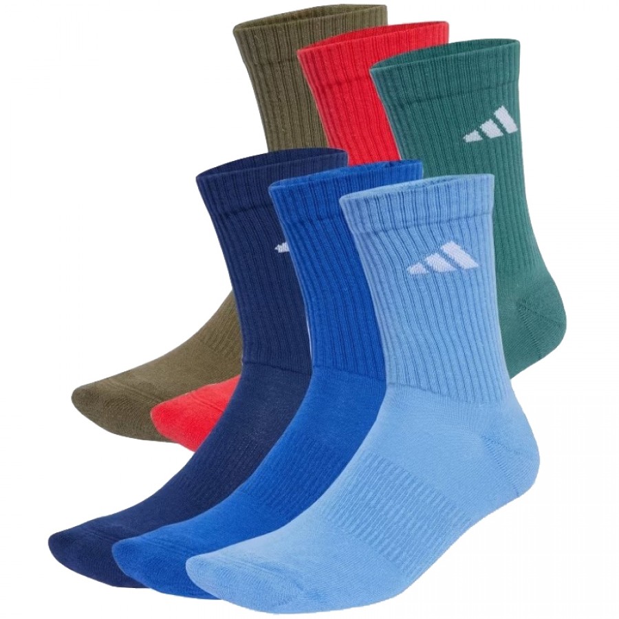 Calcetines Adidas Cushioned Crew Azul Oscuro 6 Pares  Oferta + Barato