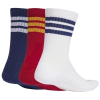 Calcetines Adidas Essentials Amorti Crew Azul Rojo Blanco 3 Pares