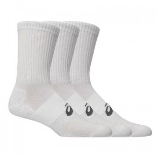 Chaussettes blanches brillantes Asics Crew 3 paires