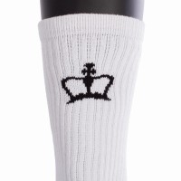 Black Crown Premium High White Socks 1 Pair  Offer + Cheap