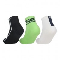 Calcetines Bullpadel BP264 Negro Verde Hueso 3 Pares