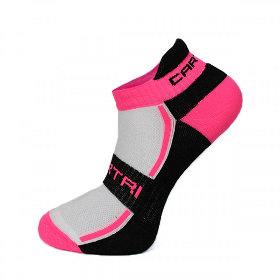 Cartri Slash Crew White Fuchsia Socks 1 Par  PADELPOINT Cartri Slash Crew White Fuchsia Socks 1 Par