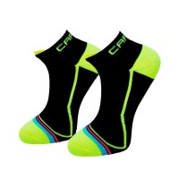 Cartri Trajan Crew Noir Jaune Chaussettes 1 Paire  Offre - Pas cher