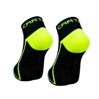 Cartri Trajan Crew Noir Jaune Chaussettes 1 Paire  Offre - Pas cher