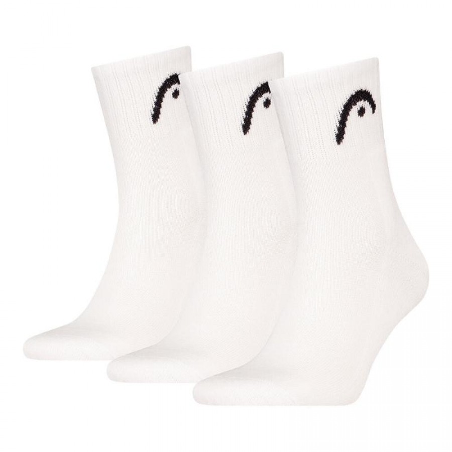 Calcetines Head All Sports Short Crew Blanco 3 Pares  Oferta + Barato