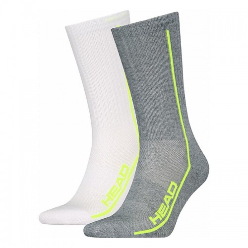 Calcetines Head Performance Crew Blanco Gris Lima 2 Pares Calcetines Head Performance Crew Blanco Gris Lima 2 Pares
