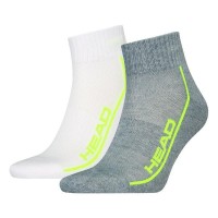 Calcetines Head Performance Quarter Blanco Gris Lima 2 Pares  Offer + Cheap