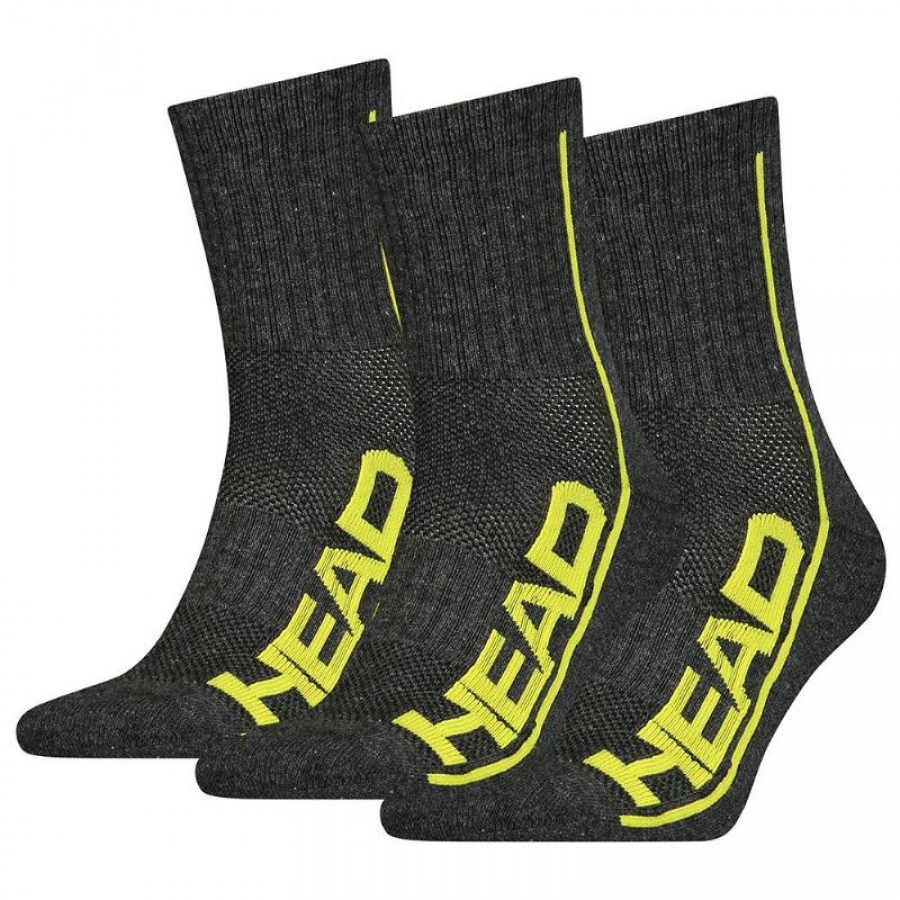 Calcetines Head Performance Short Crew Gris Lima 3 Pares  Oferta + Barato