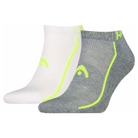 Head Performance Sneaker Chaussettes Blanc Gris Lime 2 Paires  Offre - Pas cher