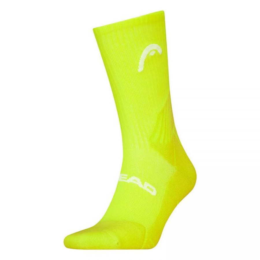 Calcetines Head Performance Tennis Crew Amarillo Fluor 1 Par  Oferta + Barato