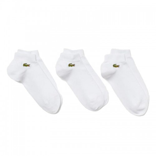 Calcetines Lacoste Sport Corte Bajo Blanco 3 Pares Calcetines Lacoste Sport Corte Bajo Blanco 3 Pares