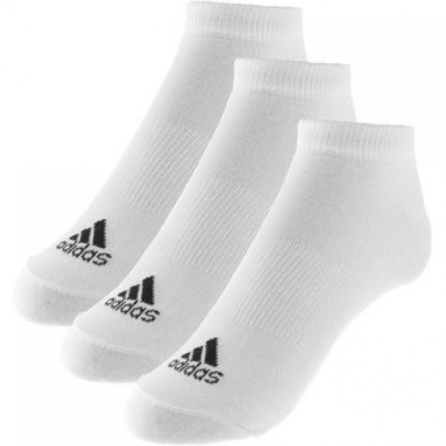 Adidas Performance No Show Thin White Socks 3 Paire  Offre - Pas cher