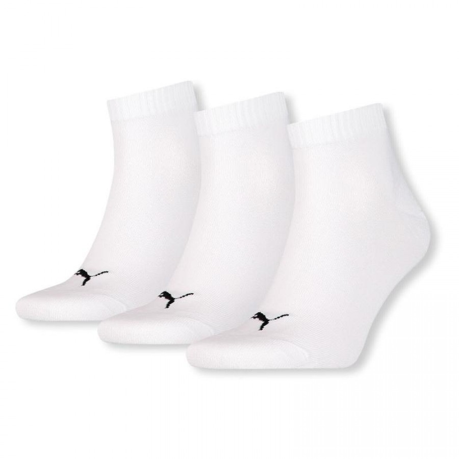 Calcetines Puma Quarter Blanco 3 pares  Oferta + Barato