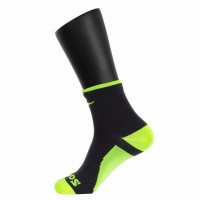 Calcetines Softee Media Caña Negro Amarillo Fluor 1 Par