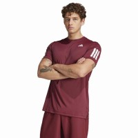Adidas Club 3 Stripes Red Shadow T-Shirt  Offre - Pas cher