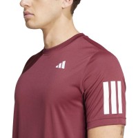 Adidas Club 3 Stripes Red Shadow T-Shirt  Offre - Pas cher