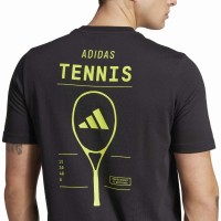 Camiseta Adidas Tennis Category Graphic Negro Limon  Oferta + Barato