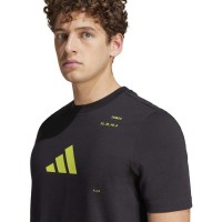 Camiseta Adidas Tennis Category Graphic Negro Limon  Oferta + Barato