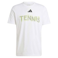 Adidas Tennis Graphic White T-Shirt  Offer + Cheap