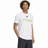 Adidas Tennis Graphic White T-Shirt  Offer + Cheap