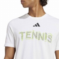 Adidas Tennis Graphic White T-Shirt  Offer + Cheap