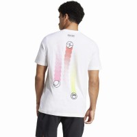 Camiseta Adidas Tennis Happy 3 Balls Graphic Blanco  Oferta + Barato