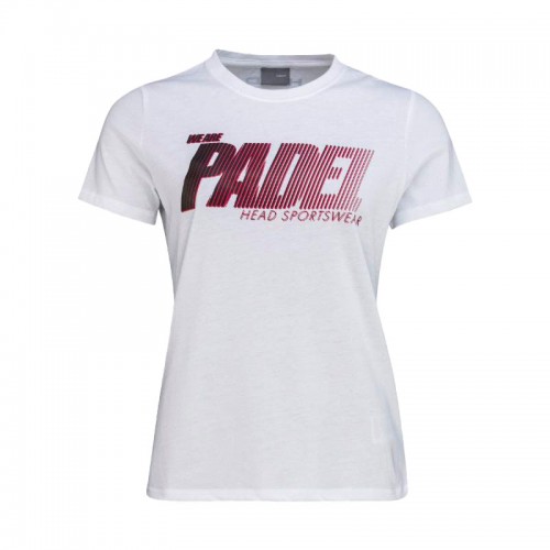 Camiseta Algodon Head Padel SPW Blanco Mujer Camiseta Algodon Head Padel SPW Blanco Mujer