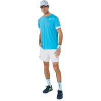 Asics Court Aqua Glossy White T-Shirt  Offre - Pas cher