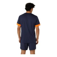 Asics Court Midnight Blue Orange T-Shirt  Offer + Cheap