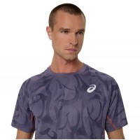 Camiseta Asics Game SS Top Gris Purpura  Offre - Pas cher