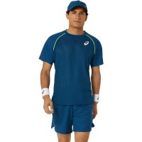 Asics Match Blue Mako T-Shirt  Offre - Pas cher