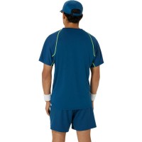 Asics Match Blue Mako T-Shirt  Offre - Pas cher