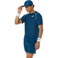 Asics Match Blue Mako T-Shirt  Offre - Pas cher