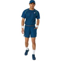 Asics Match Blue Mako T-Shirt  Offre - Pas cher